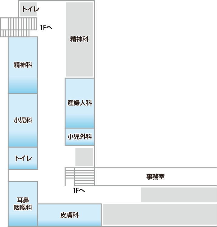 外来診療棟1階の案内図